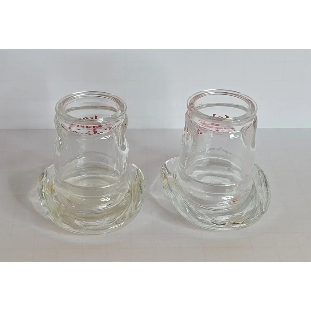 Set of 2 Vintage Maker's Mark Whiskey Cowboy Hat‎ Shaped Shot Glasses